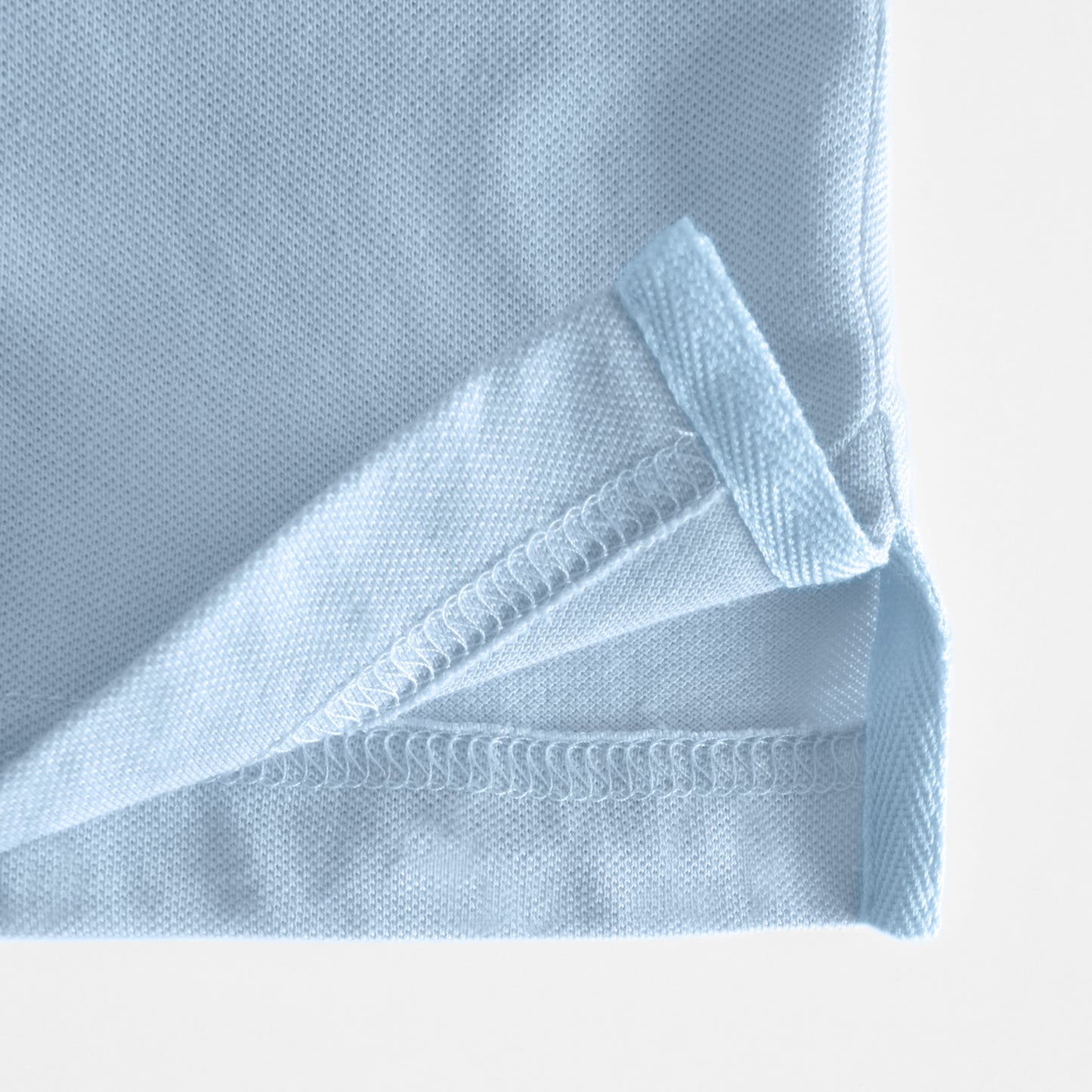 Polo camisero manga corta celeste